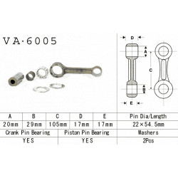 VA-6005 Vesrah főtengely javító szett