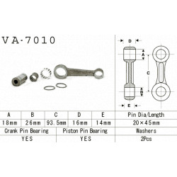 VA-7010 Vesrah főtengely javító szett