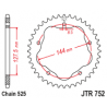 JTA752 Aluminium színes Hátsó lánckerék