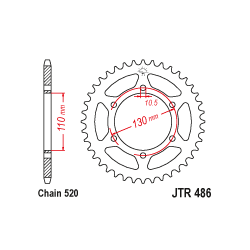 JTA486 Aluminium színes hátsó lánckerék