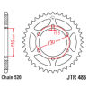 JTA486 Aluminium színes hátsó lánckerék