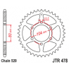 JTA478 Aluminium színes hátsó lánckerék