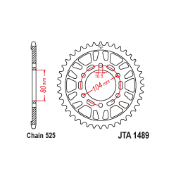 JTA1489 Aluminium színes hátsó lánckerék