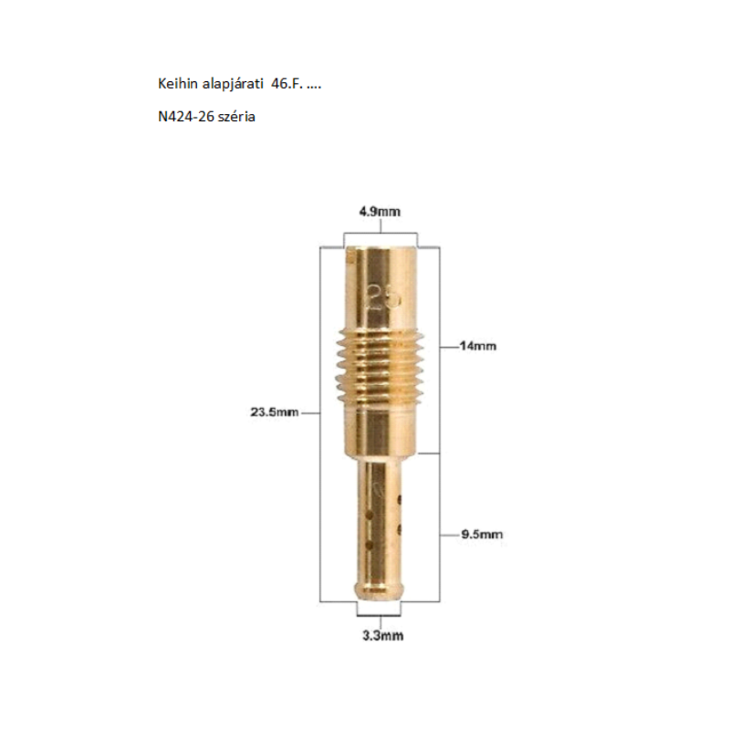 Keihin N424-26 (short) széria alapjárati fúvóka