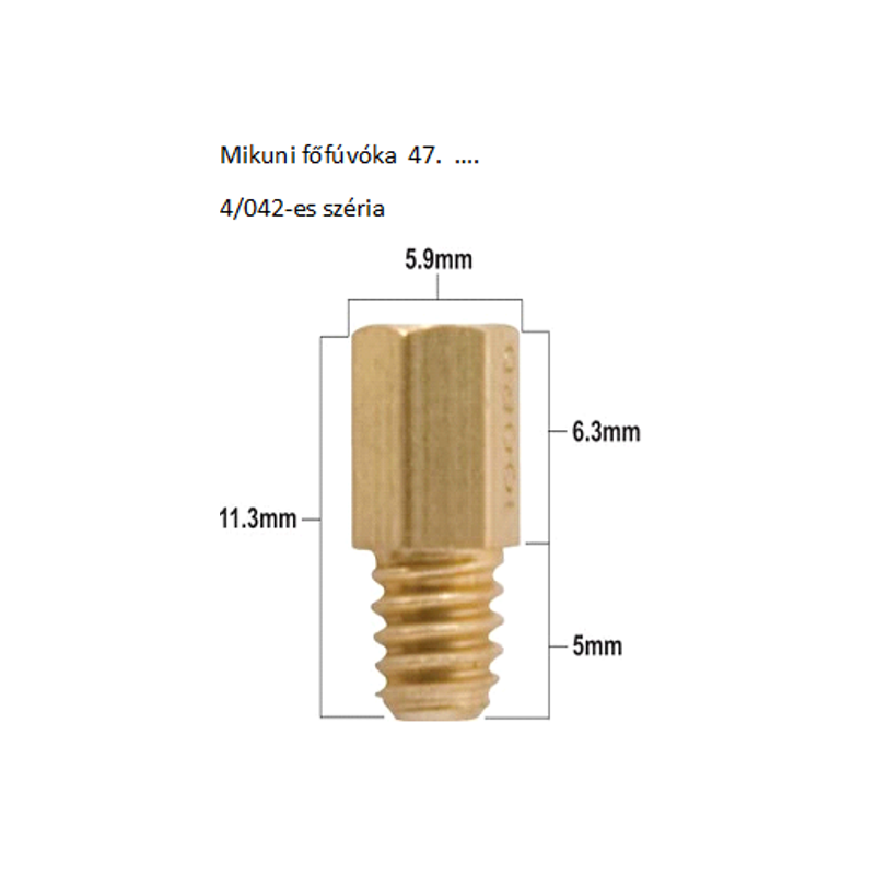 Mikuni 4/042 széria főfúvóka 450-580 méretig