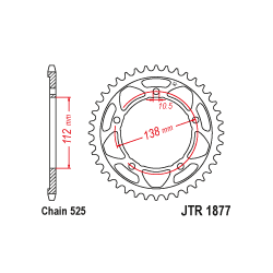 JTR1877 Hátsó lánckerék