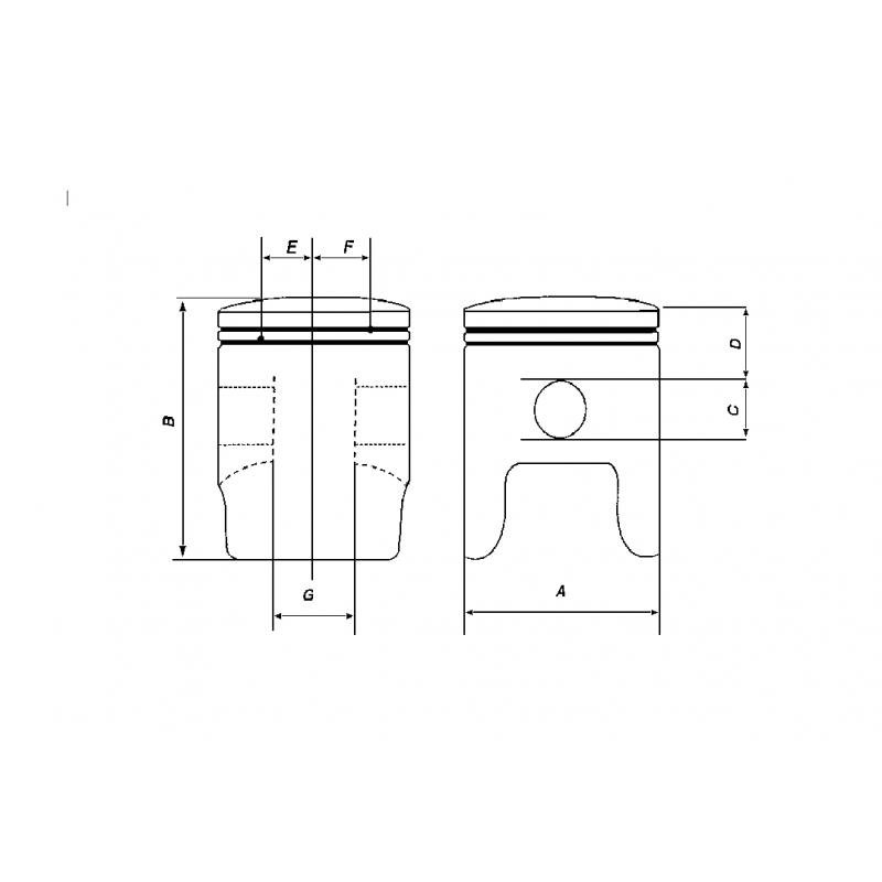 TKR DR/GN125X Dugattyúszett