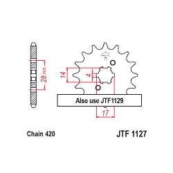 JTF1127 első lánckerék