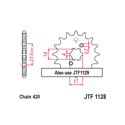 JTF1128 első lánckerék