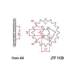 JTF1129 első lánckerék