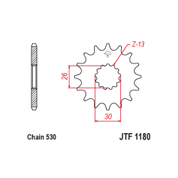 JTF1180 első lánckerék