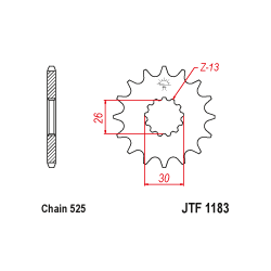 JTF1183 első lánckerék