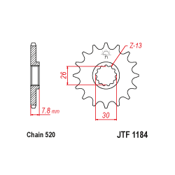 JTF1184 első lánckerék