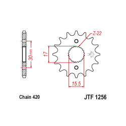 JTF1256 első lánckerék