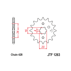 JTF1263 első lánckerék