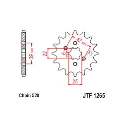 JTF1265 első lánckerék