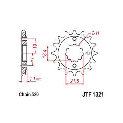 JTF1321 első lánckerék