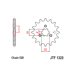 JTF1325 első lánckerék