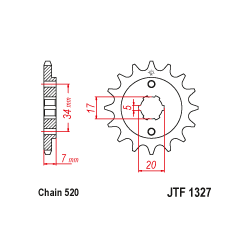 JTF1327 első lánckerék