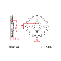JTF1336 első lánckerék