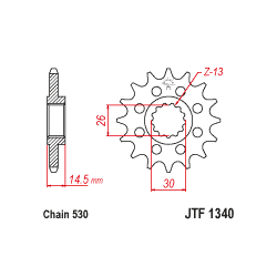 JTF1340 első lánckerék