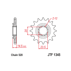 JTF1345 első lánckerék