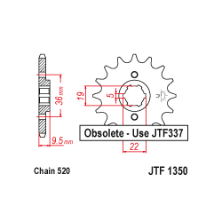 JTF1350 első lánckerék