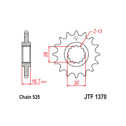 JTF1370 első lánckerék