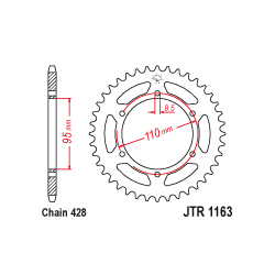 JTR1163 Hátsó lánckerék