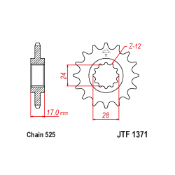 JTF1371 első lánckerék