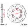 JTR1207 Hátsó lánckerék