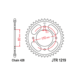 JTR1219 Hátsó lánckerék