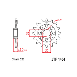 JTF1404 első lánckerék