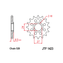 JTF1423 első lánckerék