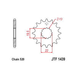 JTF1439 első lánckerék