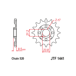 JTF1441 első lánckerék