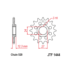 JTF1444 első lánckerék