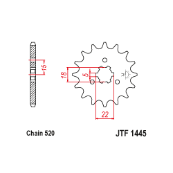 JTF1445 első lánckerék