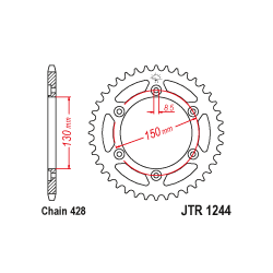 JTR1244 Hátsó lánckerék