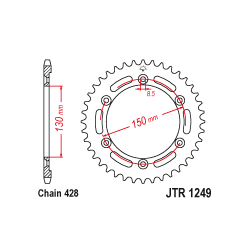 JTR1249 Hátsó lánckerék