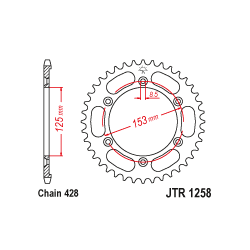 JTR1258 Hátsó lánckerék