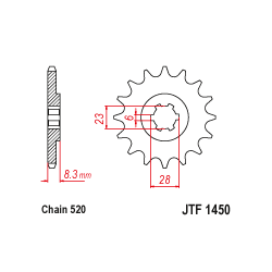 JTF1450 első lánckerék