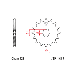 JTF1467 első lánckerék