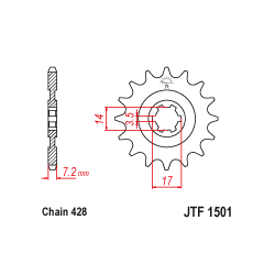 JTF1501 első lánckerék