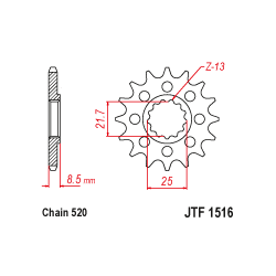 JTF1516 első lánckerék