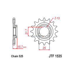 JTF1535 első lánckerék