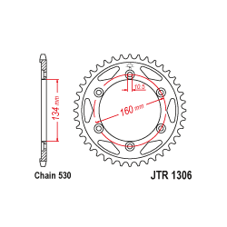 JTR1306 Hátsó lánckerék