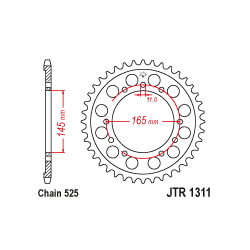 JTR1311 Hátsó lánckerék