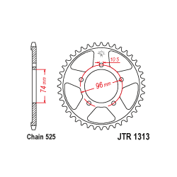 JTR1313 Hátsó lánckerék