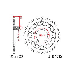 JTR1315 Hátsó lánckerék